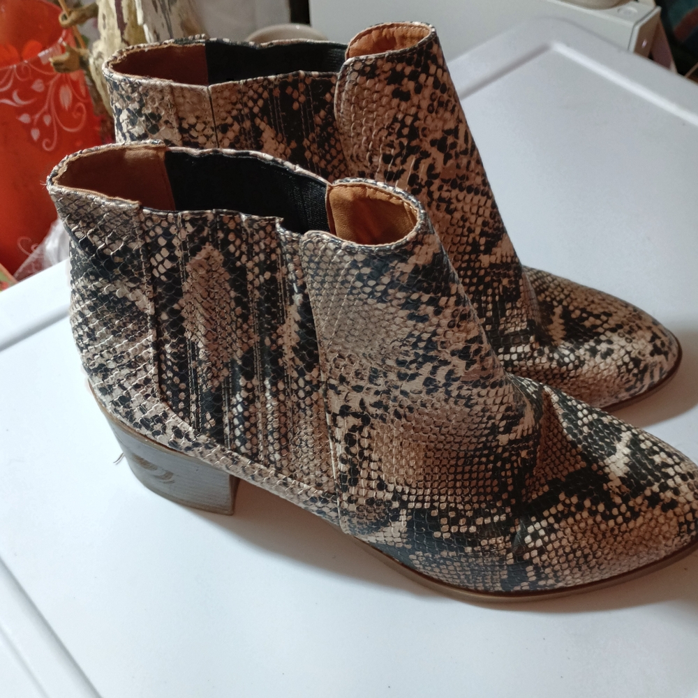 Maurices Snakeskin Ankle Boots